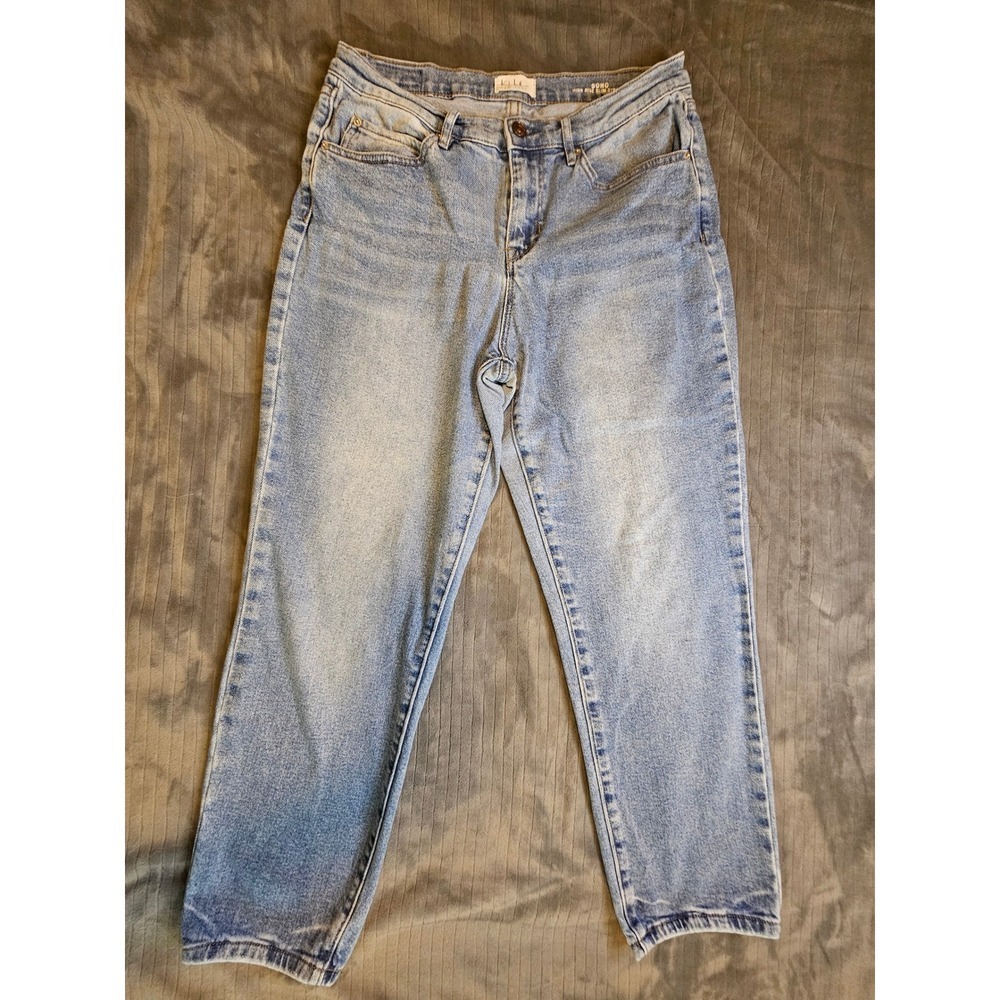 Nicole Miller New York Soho High Rise Slim Straight Jeans Light Wash Size 8